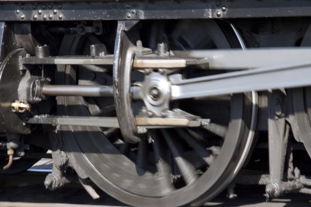 Nahaufnahme eines Zugrades