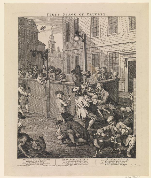 Ein Modell eines Zoos mit zahlreichen Menschen, Bäumen, Häusern, Pflanzen, Gras, einem Zaun und anderen Gegenständen, mit einer Wand im Hintergrund und Text unten.