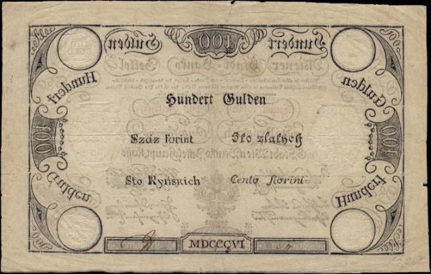 Alte deutsche 100 Pfennig-Banknote mit einem Mann auf schwarzem Hintergrund und deutscher Schrift.