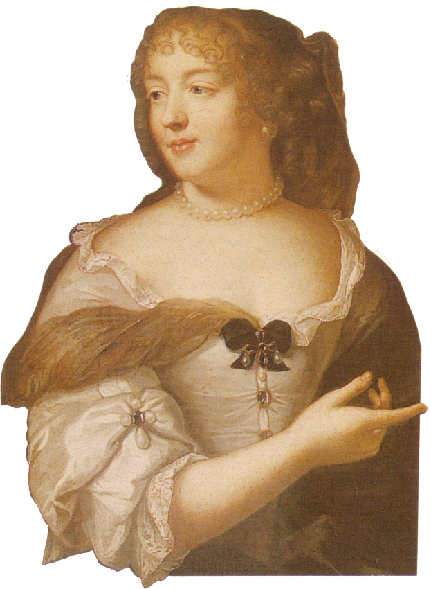 Ein Gemälde einer Frau in einem weißen Kleid mit einer Perlenkette vor einem weißen Hintergrund, das angeblich ein Porträt von Maria Feodorovna, einer russischen Adligen aus dem 16. Jahrhundert, darstellt.