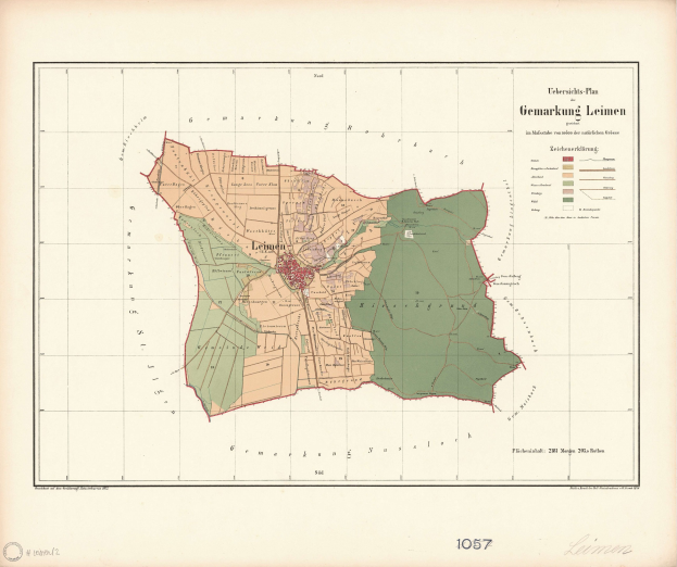 Alte detaillierte Karte von Leipzig, Deutschland, mit Text und numerischen Daten.